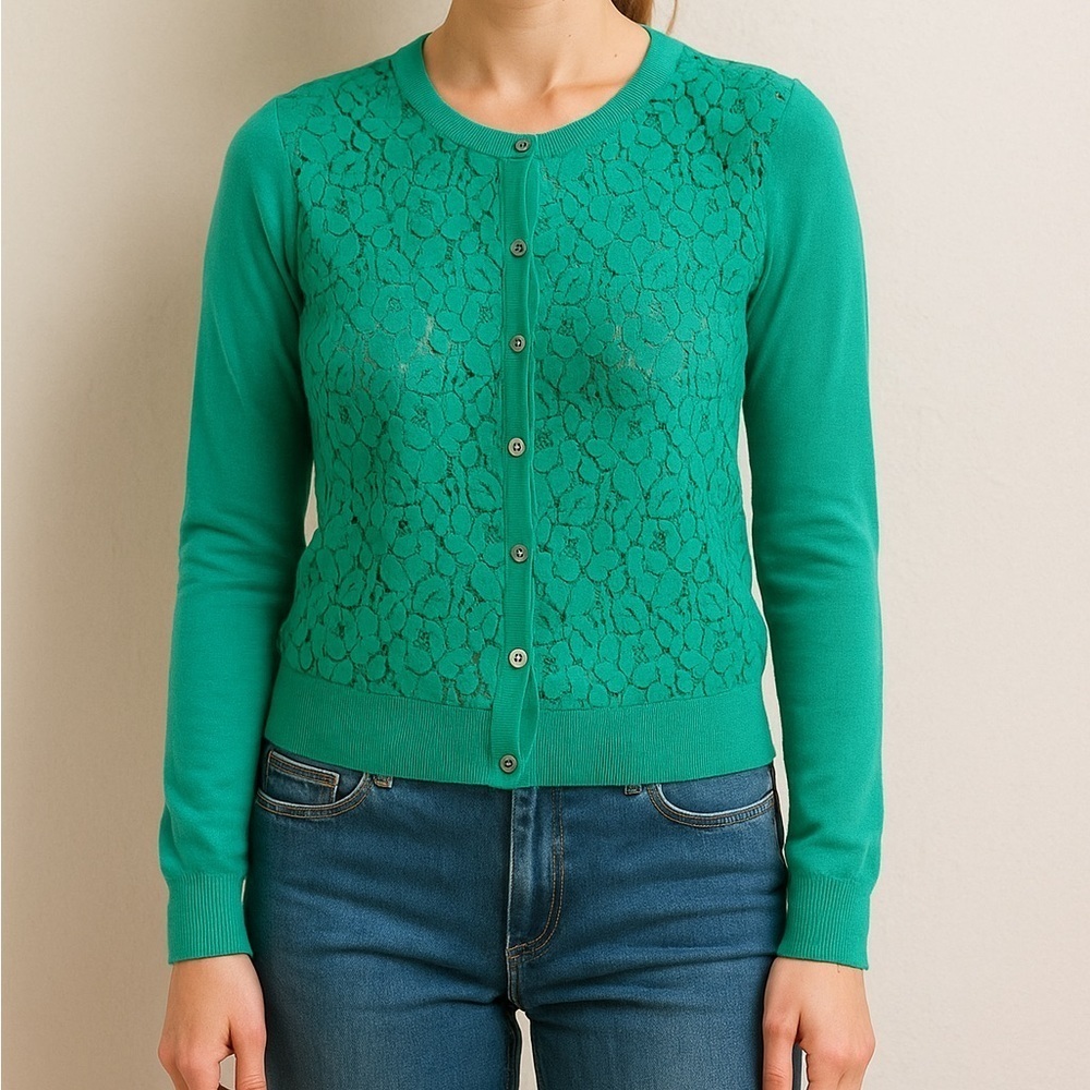 Green‎ Lace Women's Sweater